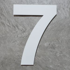 huisnummer stickers 7 in kleur wit