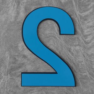 Zwart Huisnummer 2 - 3M sticker 75mm Bold
