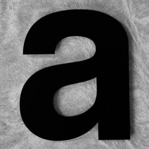 Zwart Huisletter a - 3M sticker 120mm Bold